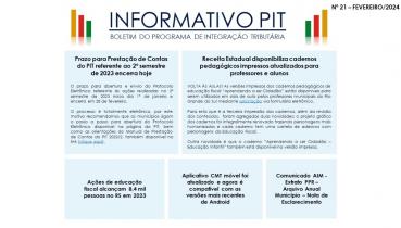 PIT (Programa de Integração Tributária) - Informativo PIT nº 21 - Fevereiro/2024